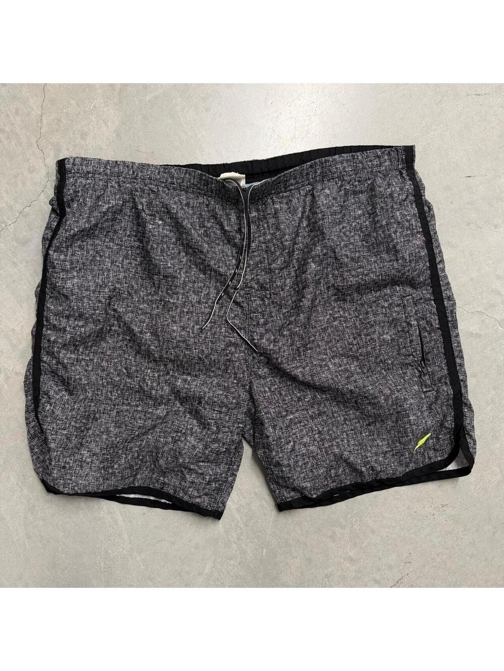 2000's Men's Gray Faded Speedo Bathing Suit Shorts Sized XL